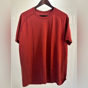 Lululemon Red Sport Workout Shirt | Size L | Performance and Style Combined